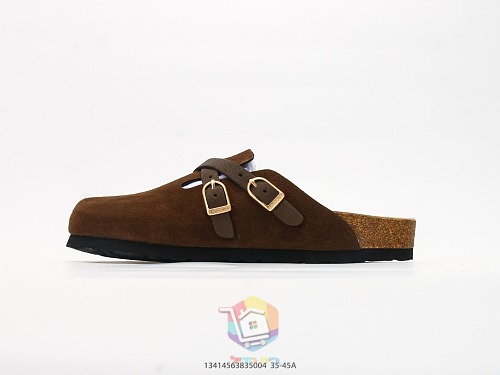 נעלי Birkenstock Blair עם רצועות דקות ואבזמים, זמש חום או שחור, תמונה 1