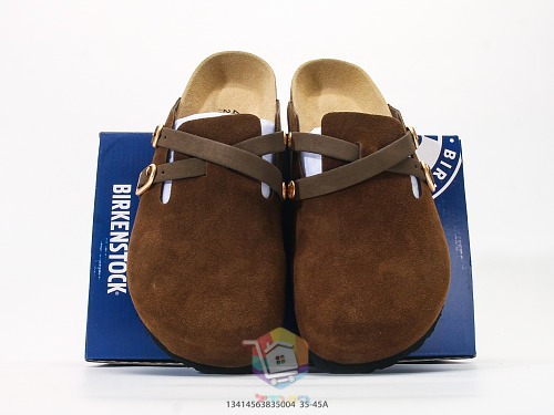 נעלי Birkenstock Blair עם רצועות דקות ואבזמים, זמש חום או שחור, תמונה 16