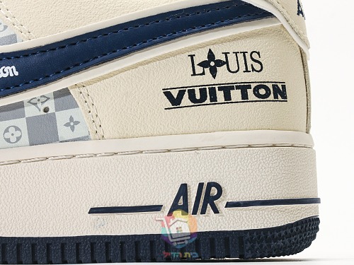 נעלי Nike Air Force 1 Low שמנת עם לוגו Louis Vuitton או זמש ירוק ושחור עם לוגו Supreme, תמונה 5