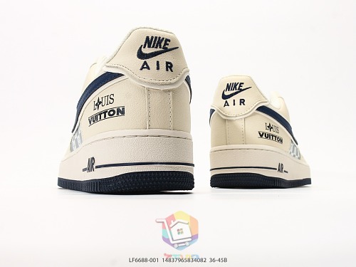 נעלי Nike Air Force 1 Low שמנת עם לוגו Louis Vuitton או זמש ירוק ושחור עם לוגו Supreme, תמונה 6