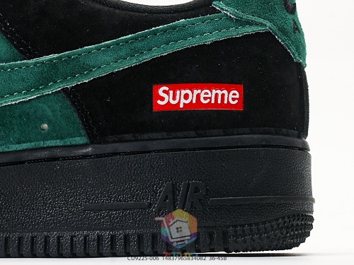 נעלי Nike Air Force 1 Low שמנת עם לוגו Louis Vuitton או זמש ירוק ושחור עם לוגו Supreme, תמונה 13