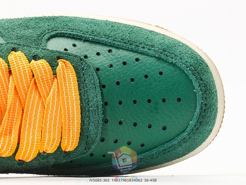 נעלי Nike Air Force 1 Low שחור עם הדפס שלד או זמש ירוק, תמונה 13