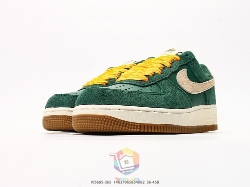 נעלי Nike Air Force 1 Low שחור עם הדפס שלד או זמש ירוק, תמונה 16
