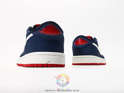 נעלי Air Jordan 1 Low תכלת ולבן עם בוקלה או כחול כהה, תמונה 15