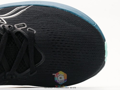 נעלי ריצה ASICS Gel-Nimbus 28 שחור ותכלת, תמונה 2