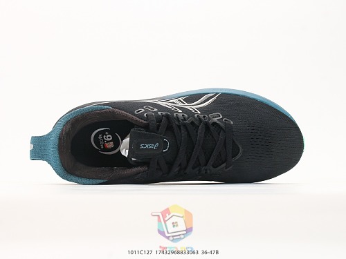 נעלי ריצה ASICS Gel-Nimbus 28 שחור ותכלת, תמונה 7