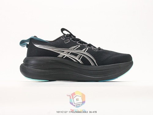 נעלי ריצה ASICS Gel-Nimbus 28 שחור ותכלת, תמונה 8