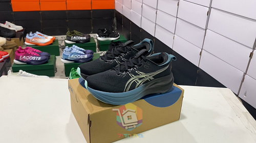 נעלי ריצה ASICS Gel-Nimbus 28 שחור ותכלת, תמונה 9