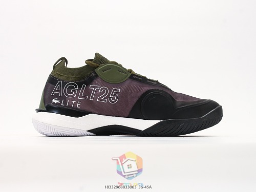 נעלי טניס Lacoste AG-LT25 Lite, שחור-סגול, זית, כחול, ירוק, כתום-לבן, לבן, תמונה 17