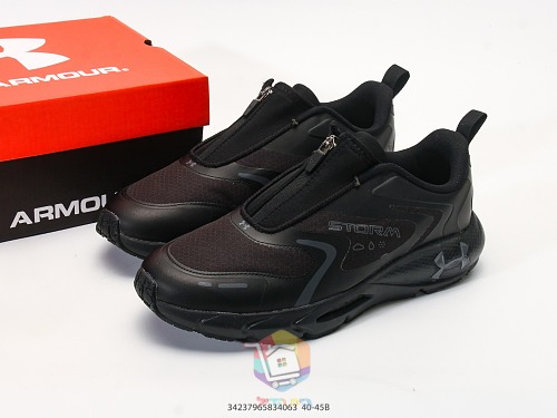 נעלי Under Armour עם רוכסן קדמי, שחור, שחור-ליים, חום בהיר, אפור-שחור, תמונה 2