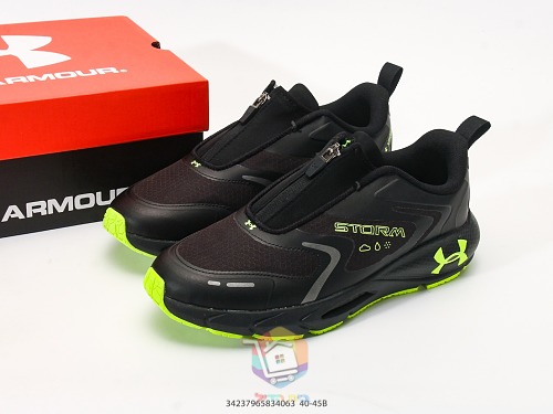 נעלי Under Armour עם רוכסן קדמי, שחור, שחור-ליים, חום בהיר, אפור-שחור, תמונה 11