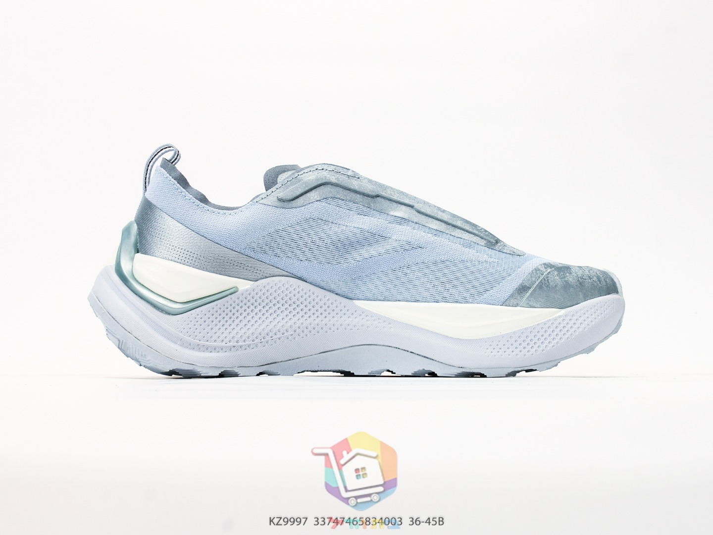 adidas Holo Peak Sneaker, Hellblau, Schwarz, Weiß und Silber