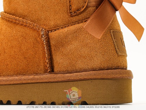 מגפוני UGG Ultra Mini Bailey Bow לילדים, שחור, ערמון, ורוד, תמונה 15