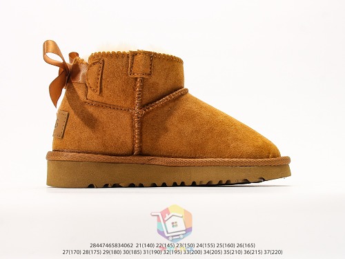 מגפוני UGG Ultra Mini Bailey Bow לילדים, שחור, ערמון, ורוד, תמונה 19