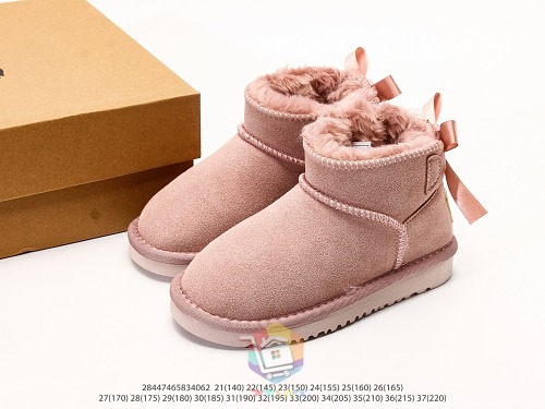 מגפוני UGG Ultra Mini Bailey Bow לילדים, שחור, ערמון, ורוד, תמונה 21