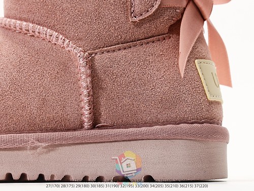 מגפוני UGG Ultra Mini Bailey Bow לילדים, שחור, ערמון, ורוד, תמונה 23