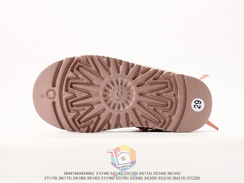 מגפוני UGG Ultra Mini Bailey Bow לילדים, שחור, ערמון, ורוד, תמונה 26