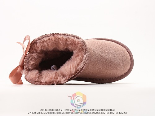 מגפוני UGG Ultra Mini Bailey Bow לילדים, שחור, ערמון, ורוד, תמונה 27