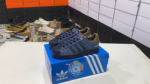 נעלי adidas Superstar II כחול כהה עם עקב מנומר, תמונה 9