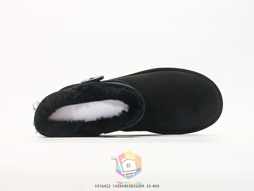 מגפוני UGG Mini Bailey Button II, שחור, חום כהה, ערמון, תמונה 8