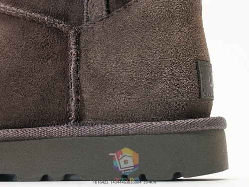 מגפוני UGG Mini Bailey Button II, שחור, חום כהה, ערמון, תמונה 13