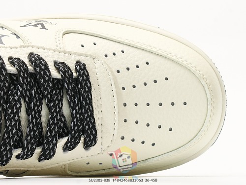 נעלי Nike Air Force 1 Low שמנת עם לוגו Louis Vuitton או ירוק מבריק, תמונה 4