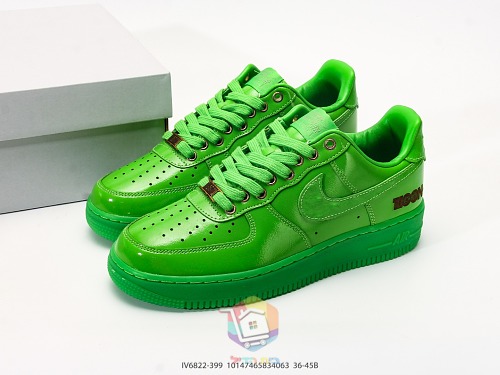 נעלי Nike Air Force 1 Low שמנת עם לוגו Louis Vuitton או ירוק מבריק, תמונה 12