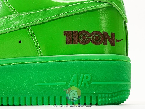 נעלי Nike Air Force 1 Low שמנת עם לוגו Louis Vuitton או ירוק מבריק, תמונה 14