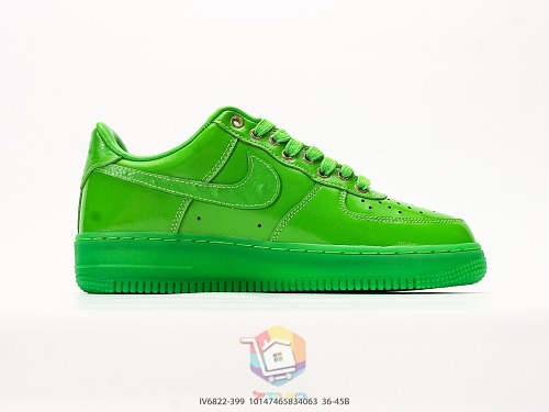נעלי Nike Air Force 1 Low שמנת עם לוגו Louis Vuitton או ירוק מבריק, תמונה 19