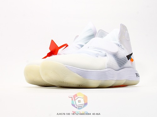 נעלי כדורסל Off-White x Nike React Hyperdunk 2017 Flyknit לבן, תמונה 5