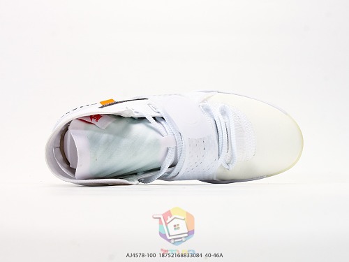 נעלי כדורסל Off-White x Nike React Hyperdunk 2017 Flyknit לבן, תמונה 7