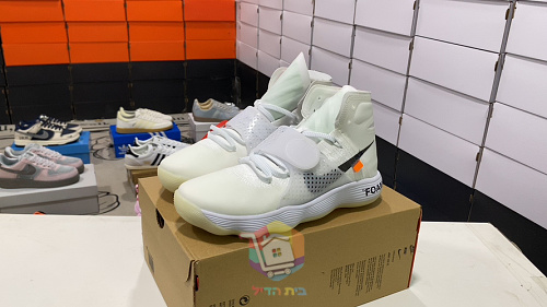 נעלי כדורסל Off-White x Nike React Hyperdunk 2017 Flyknit לבן, תמונה 9