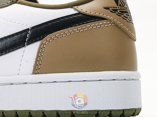 נעלי גולף Air Jordan 1 Low G זית, חום ולבן, תמונה 3