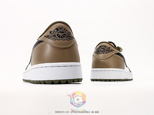 נעלי גולף Air Jordan 1 Low G זית, חום ולבן, תמונה 4