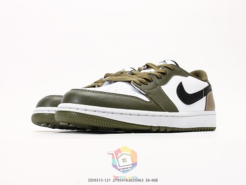 נעלי גולף Air Jordan 1 Low G זית, חום ולבן, תמונה 5