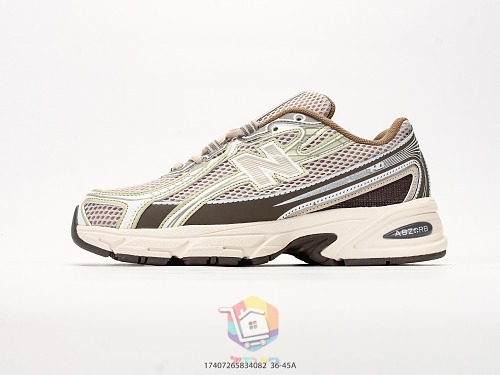 נעלי New Balance 740, אפור-שחור, שמנת-חום, אפור כהה-ירוק, לילך, תמונה 18