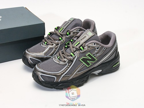 נעלי New Balance 740, אפור-שחור, שמנת-חום, אפור כהה-ירוק, לילך, תמונה 20