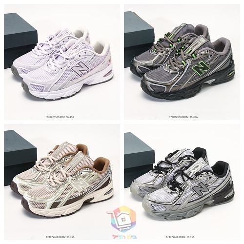 נעלי New Balance 740, אפור-שחור, שמנת-חום, אפור כהה-ירוק, לילך, תמונה 40