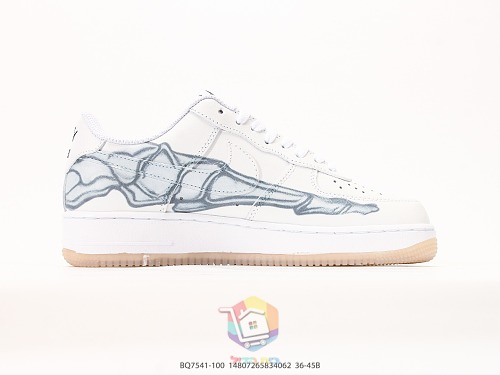 נעלי Nike Air Force 1 Low בשתי מהדורות, Kobe Protro לבן-כתום ו-Skeleton לבן, תמונה 19