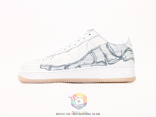 נעלי Nike Air Force 1 Low בשתי מהדורות, Kobe Protro לבן-כתום ו-Skeleton לבן, תמונה 20