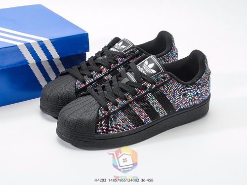 נעלי adidas Superstar II Rhinestone, צבעוני או שחור-כסף, תמונה 2