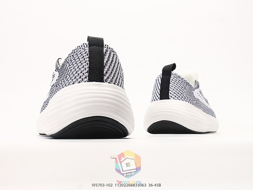נעלי Nike מסריג שחור-לבן עם סוליה עבה, תמונה 4