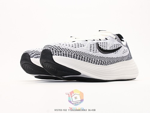נעלי Nike מסריג שחור-לבן עם סוליה עבה, תמונה 5