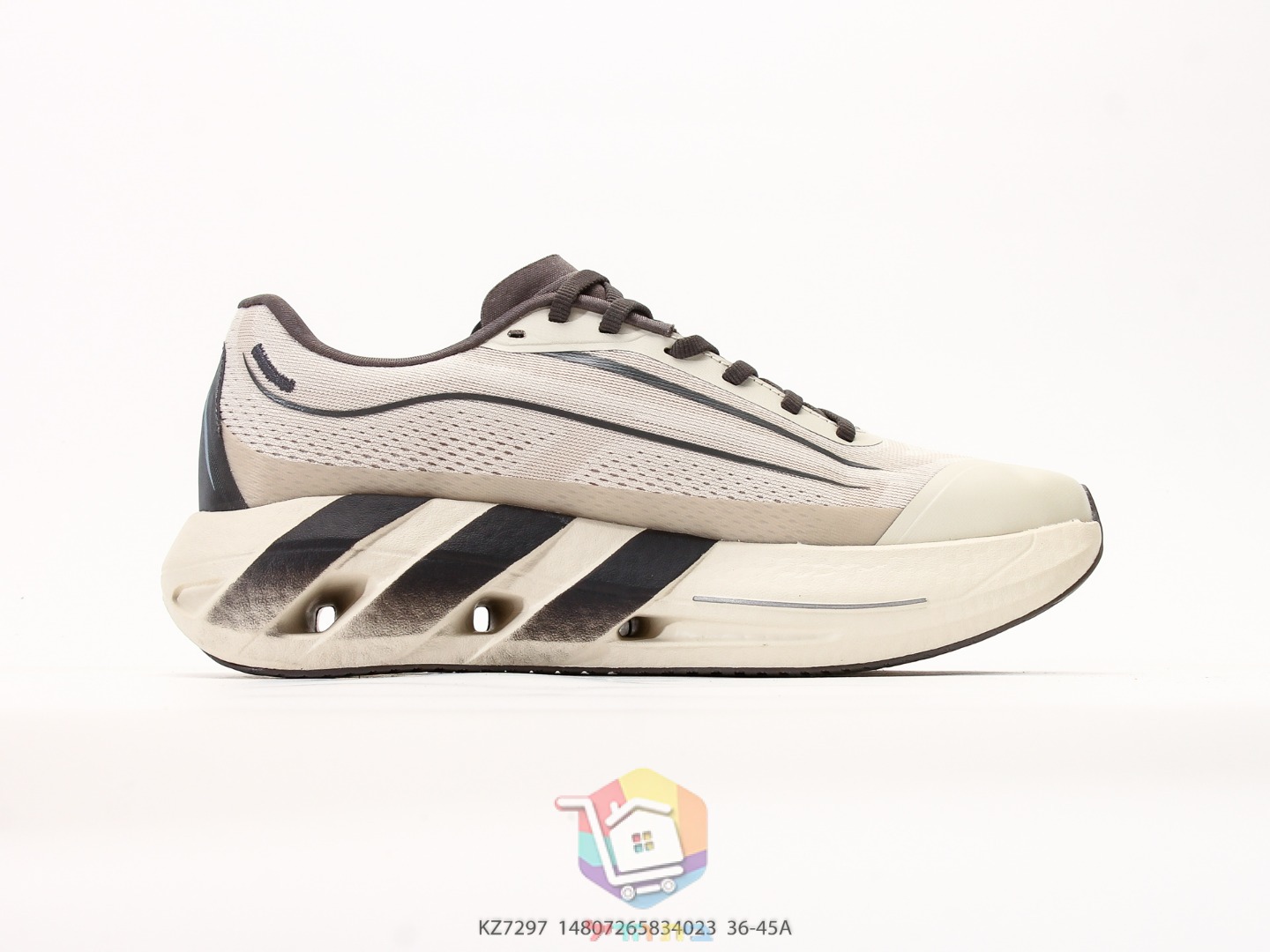 Ténis de corrida adidas Hyperboost Lite, creme e preto, castanho e lima, ou preto