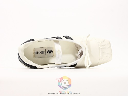נעלי בלרינה adidas Superstar SQ Ballet, אוף וייט ושחור, תמונה 8