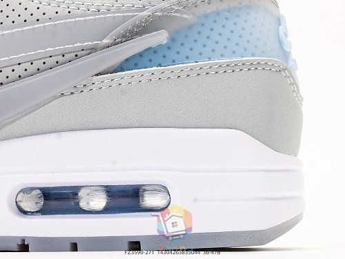 נעלי Nike Air Max 1, אפור ותכלת או שחור, לבן וכתום, תמונה 4