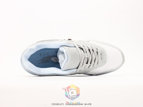 נעלי Nike Air Max 1, אפור ותכלת או שחור, לבן וכתום, תמונה 8