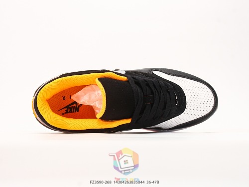 נעלי Nike Air Max 1, אפור ותכלת או שחור, לבן וכתום, תמונה 17