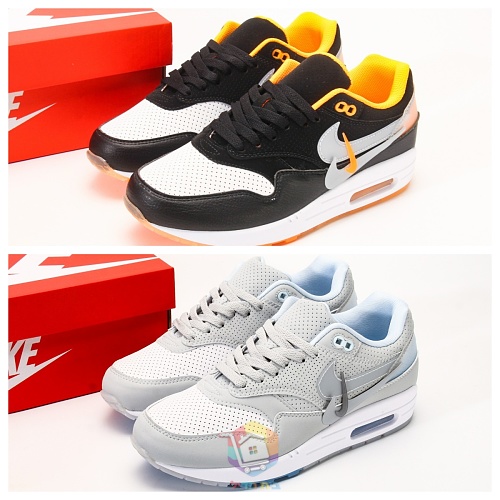 נעלי Nike Air Max 1, אפור ותכלת או שחור, לבן וכתום, תמונה 21