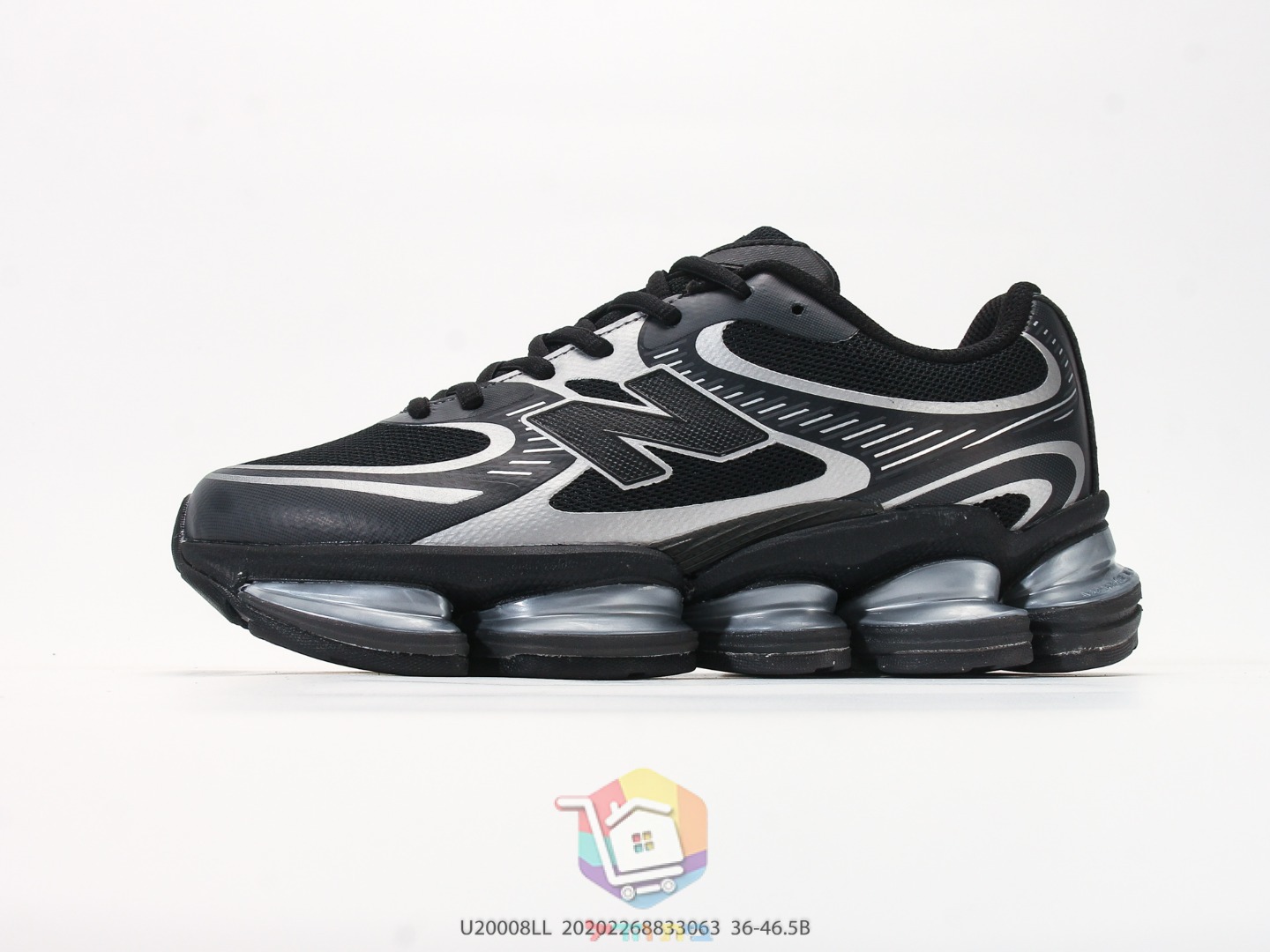 New Balance ABZORB 2000 Sneaker, Schwarz und Silber oder Weiß und Schwarz